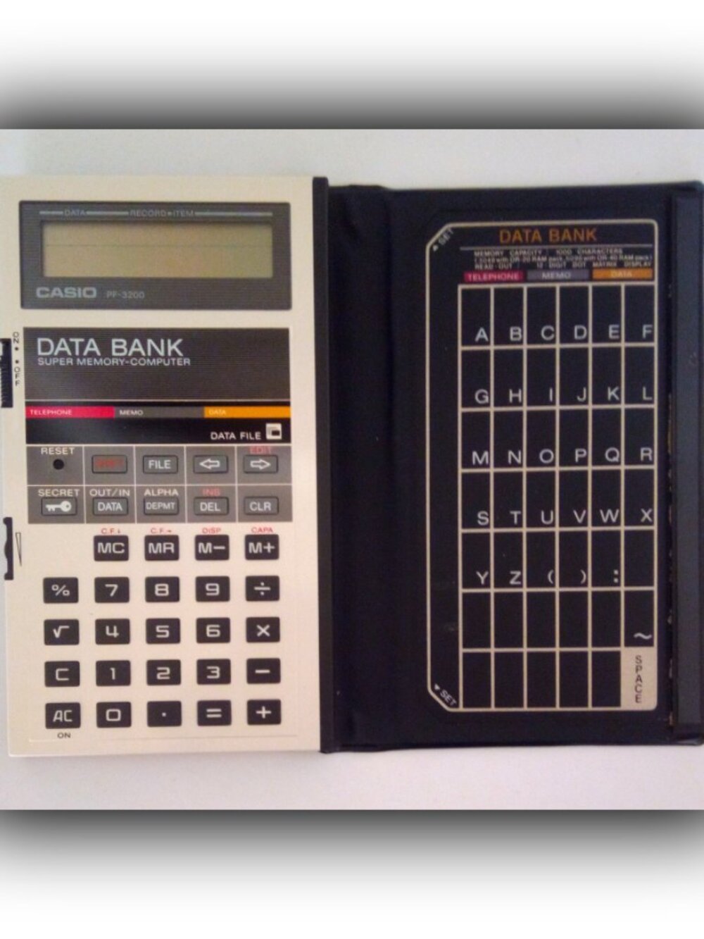 Vintage Casio PF-3200 Data Bank Calculator *MINT* [PDA Organizer]